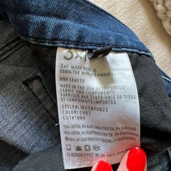 3x1 NYC distressed straight leg jeans - Picture 4 of 4